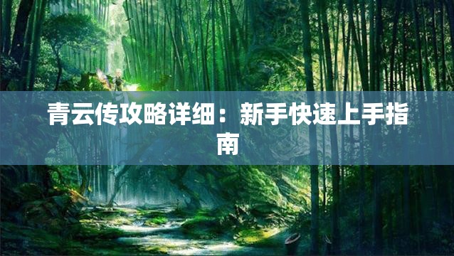 青云传攻略详细：新手快速上手指南