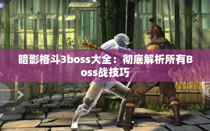 暗影格斗3boss大全：彻底解析所有Boss战技巧